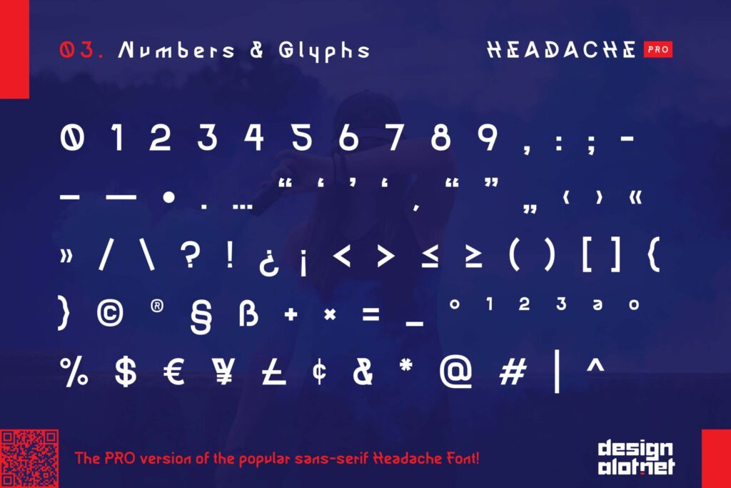 headache-font-pro-2024-03-numbers-glyphs-jpg-scaled