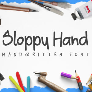 sloppy-hand-cover-font